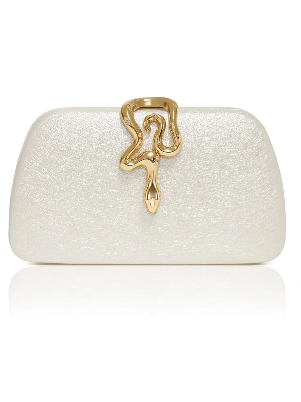 Glitter Party Clutch with Glam Snake Closure for Formal Evenings